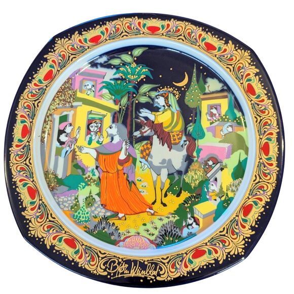 Bjørn Wiinblad Rosenthal, Christmas Plate in Porcelain from 1989 Studio Line - Picture 1 of 6